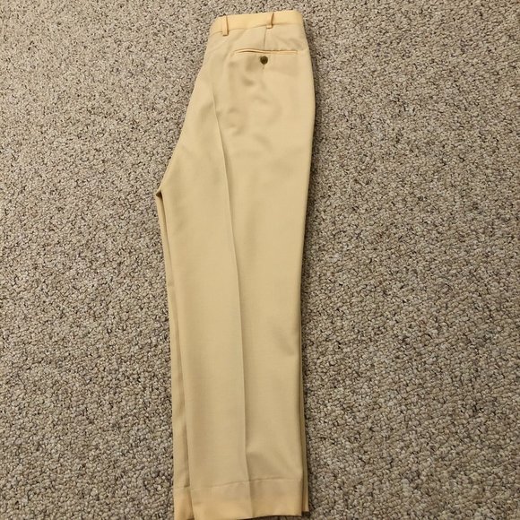 Brooks Brothers Men's 100% Pastel Cream Yellow Wool Pants 36X30 - Picture 8 of 9